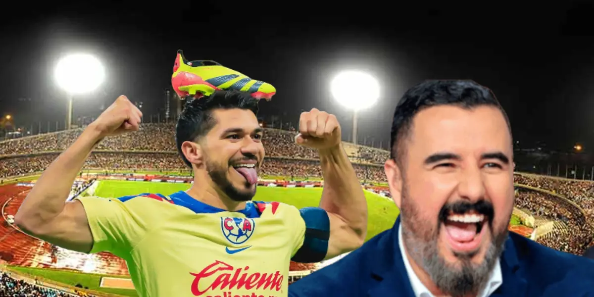 Henry Martín celebrando y Álvaro Morales riendo/ Foto UNAM global.