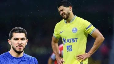 Henry Martín en partido con América, lamentándose. Foto: Pasión Águila