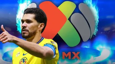 Henry Martín junto al logo de la Liga MX / FOTO JUAN FÚTBOL