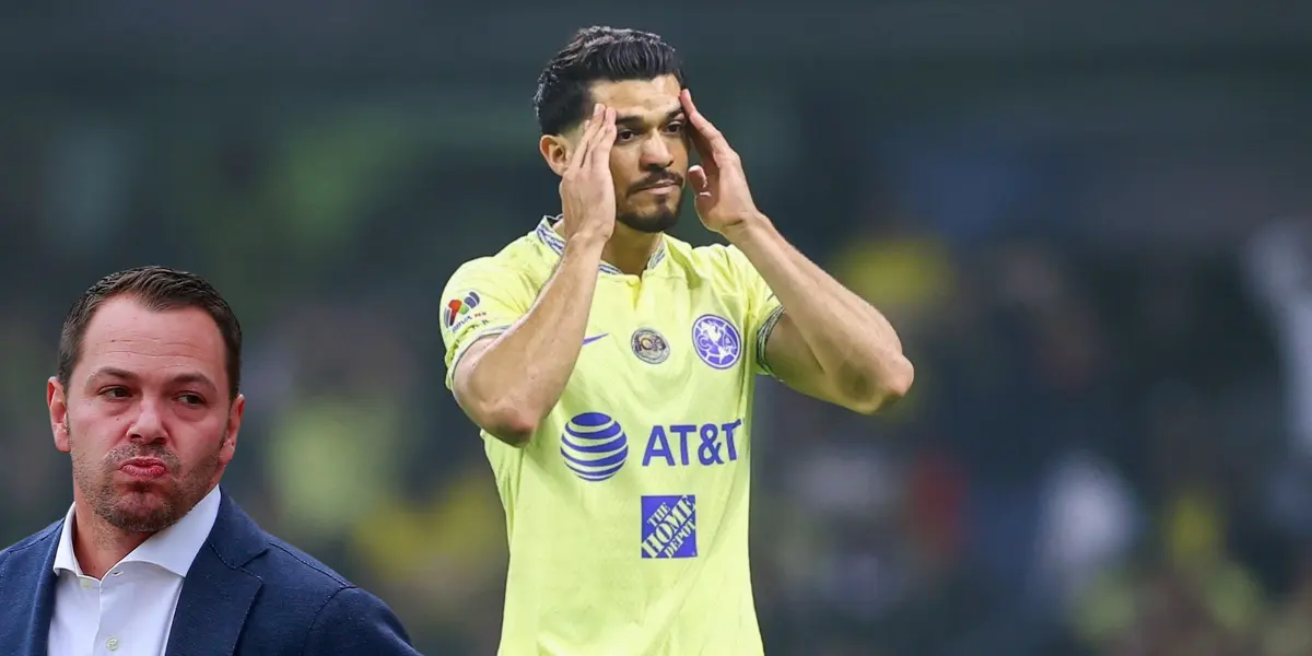 Henry Martín lamentándose con América. Foto: Bolavip