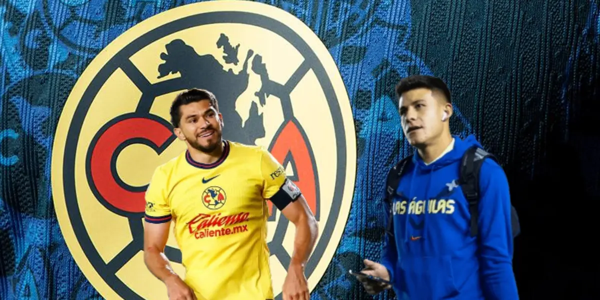 Henry Martín sonriendo e Illian Hernández/Foto Club América.