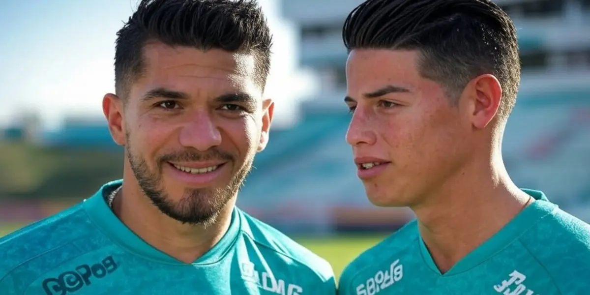 Henry Martín y James Rodríguez / Foto: GROK