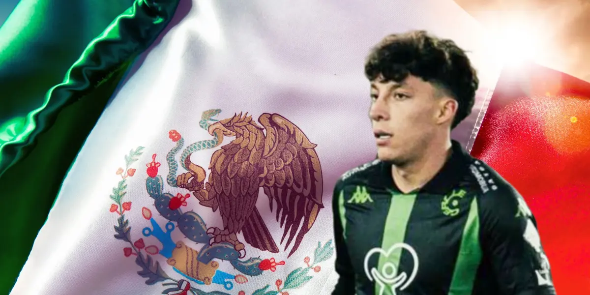 Heriberto Jurado y bandera de México/Foto Calendarr.