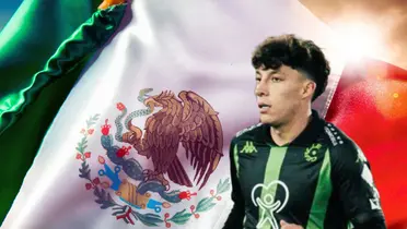 Heriberto Jurado y bandera de México/Foto Calendarr.