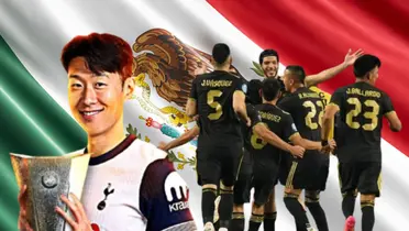 Heung-Min Son junto a futbolistas del Tri / FOTO RÉCORD