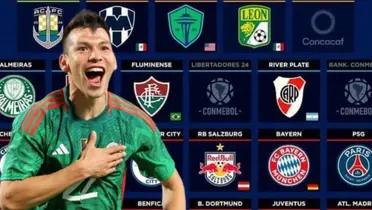 Hirving Lozano junto a clubes que jugarán el Mundial de Clubes / FOTO JUAN FÚTBOL