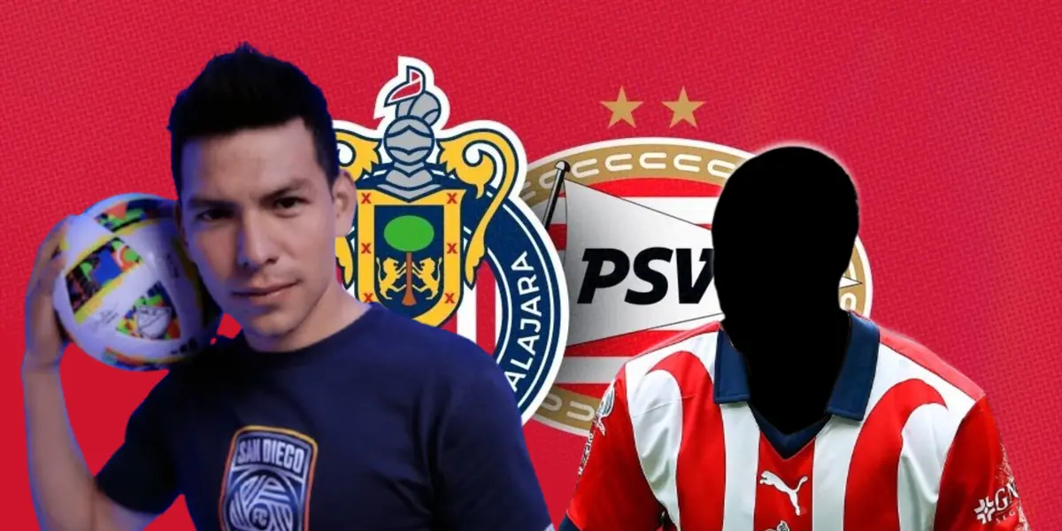 Hirving Lozano junto a futbolista incógnito de Chivas / FOTO DEPORTES TOTAL USA
