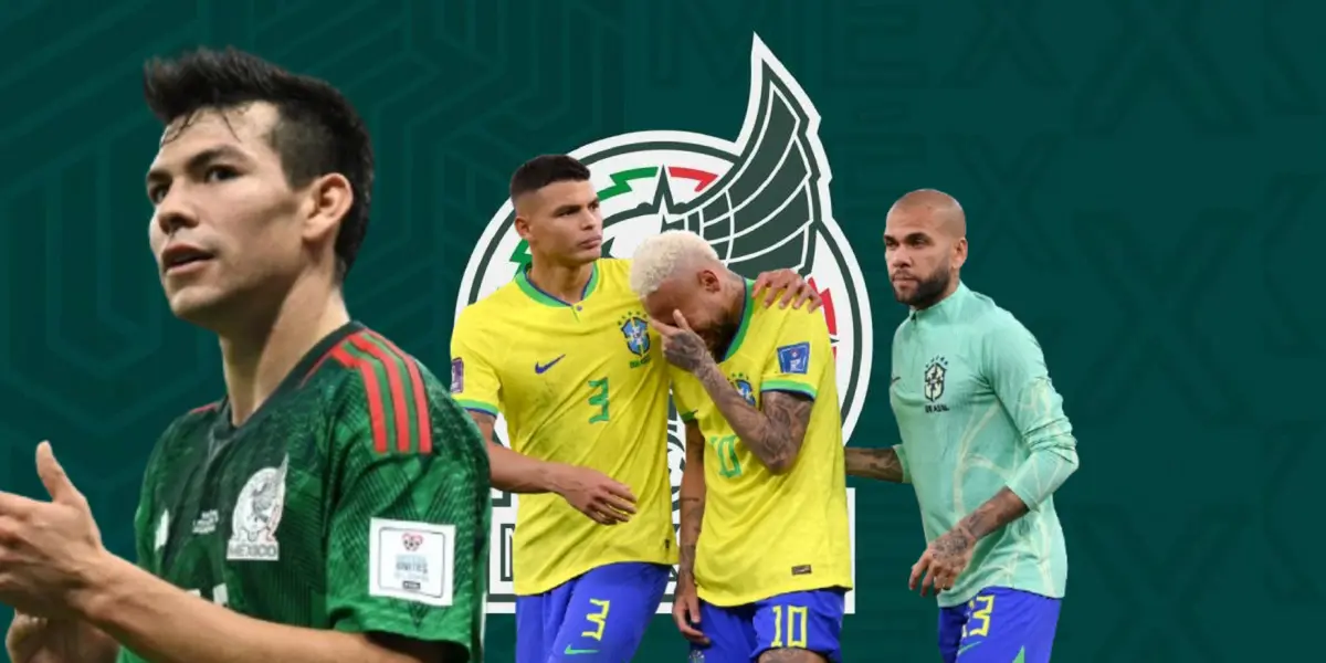 Hirving Lozano junto a futbolistas de Brasil / FOTO MAJOR LEAGUE SOCCER