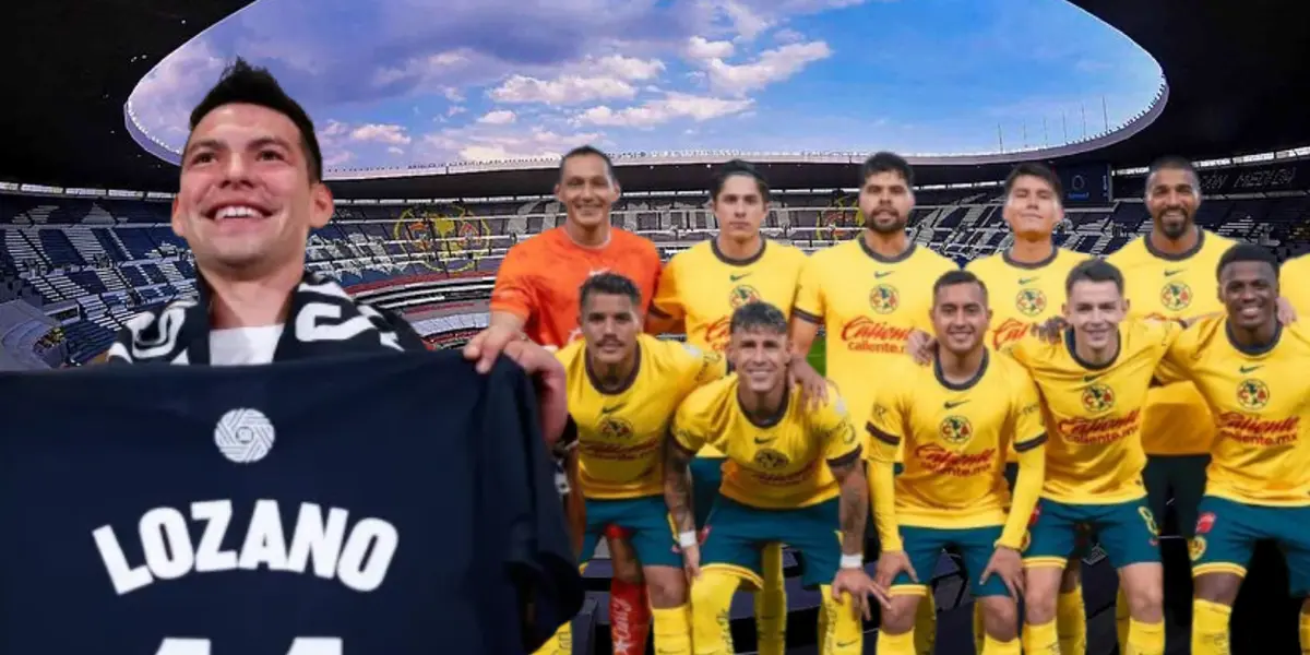 Hirving Lozano junto a jugadores del América / FOTO SAN DIEGO UNION