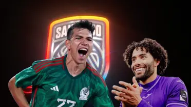 Hirving Lozano y César Huerta aplaudiendo/Foto Baja News.