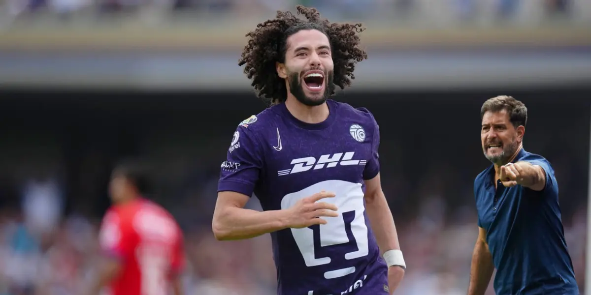 Huerta vs San Luis, celebrando gol. Foto: ESPN