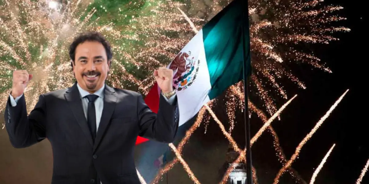 Hugo Sánchez junto a la bandera de México / FOTO ESPN