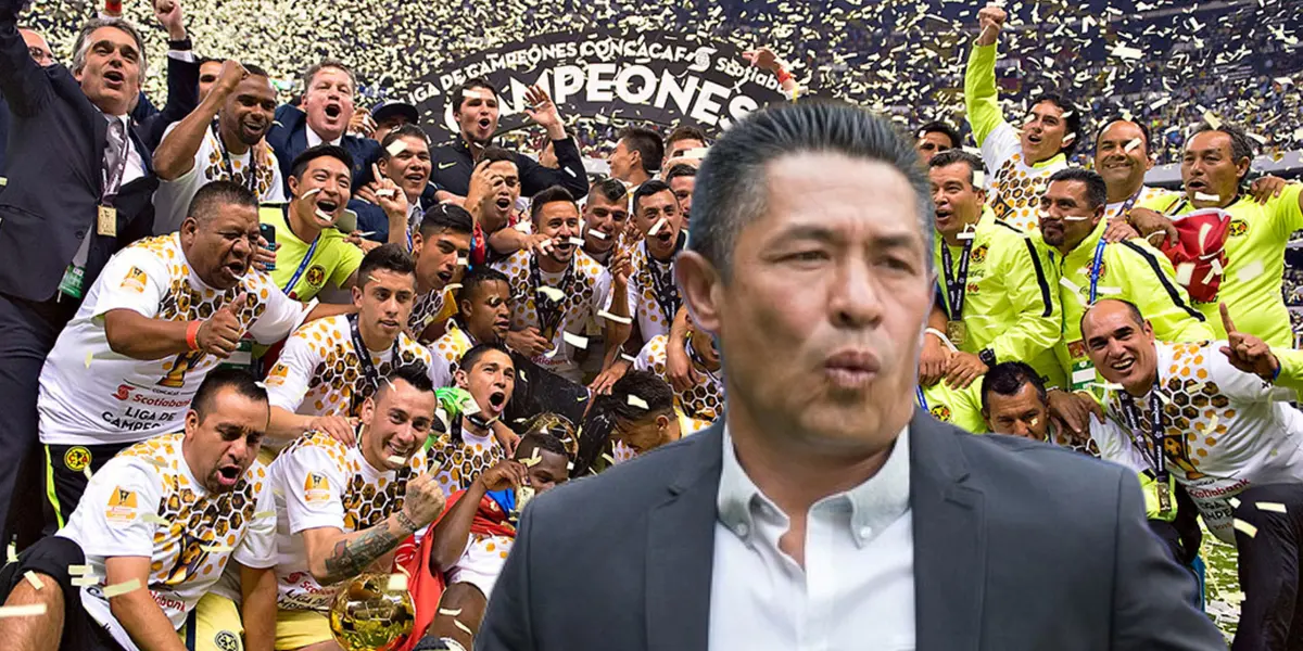Ignacio Ambriz y jugadores del América festejando/ Foto TV Azteca.