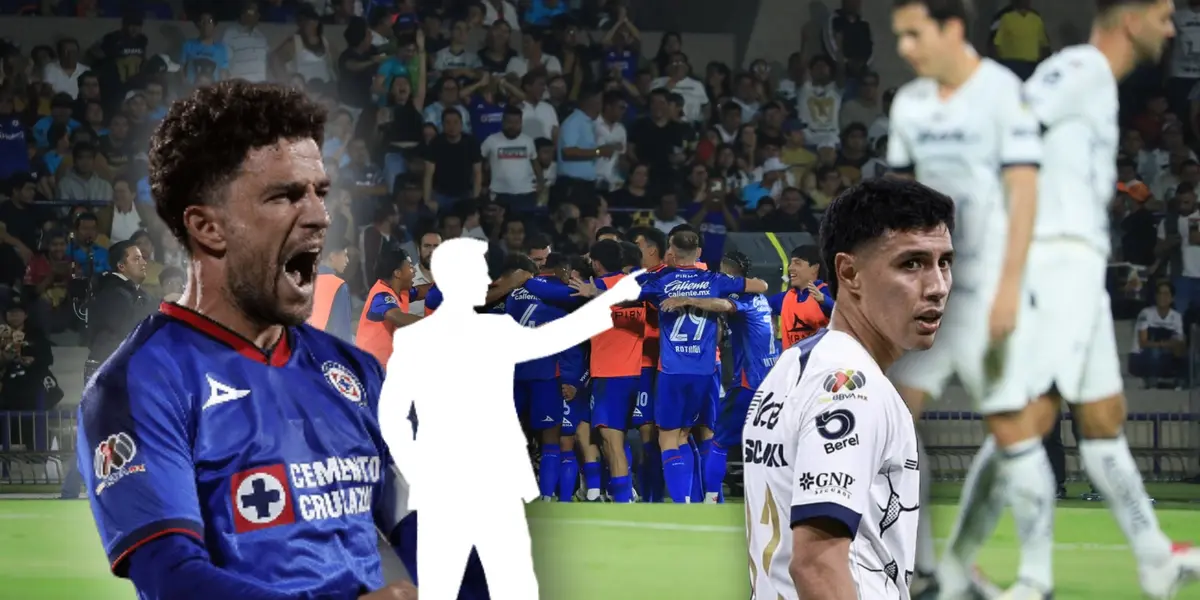 Ignacio Rivero celebrando y Leonardo Suárez/ Foto Cruz Azul.