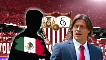 Iker Fimbres en forma de sombra y Matías Almeyda/Foto Target Scouting.