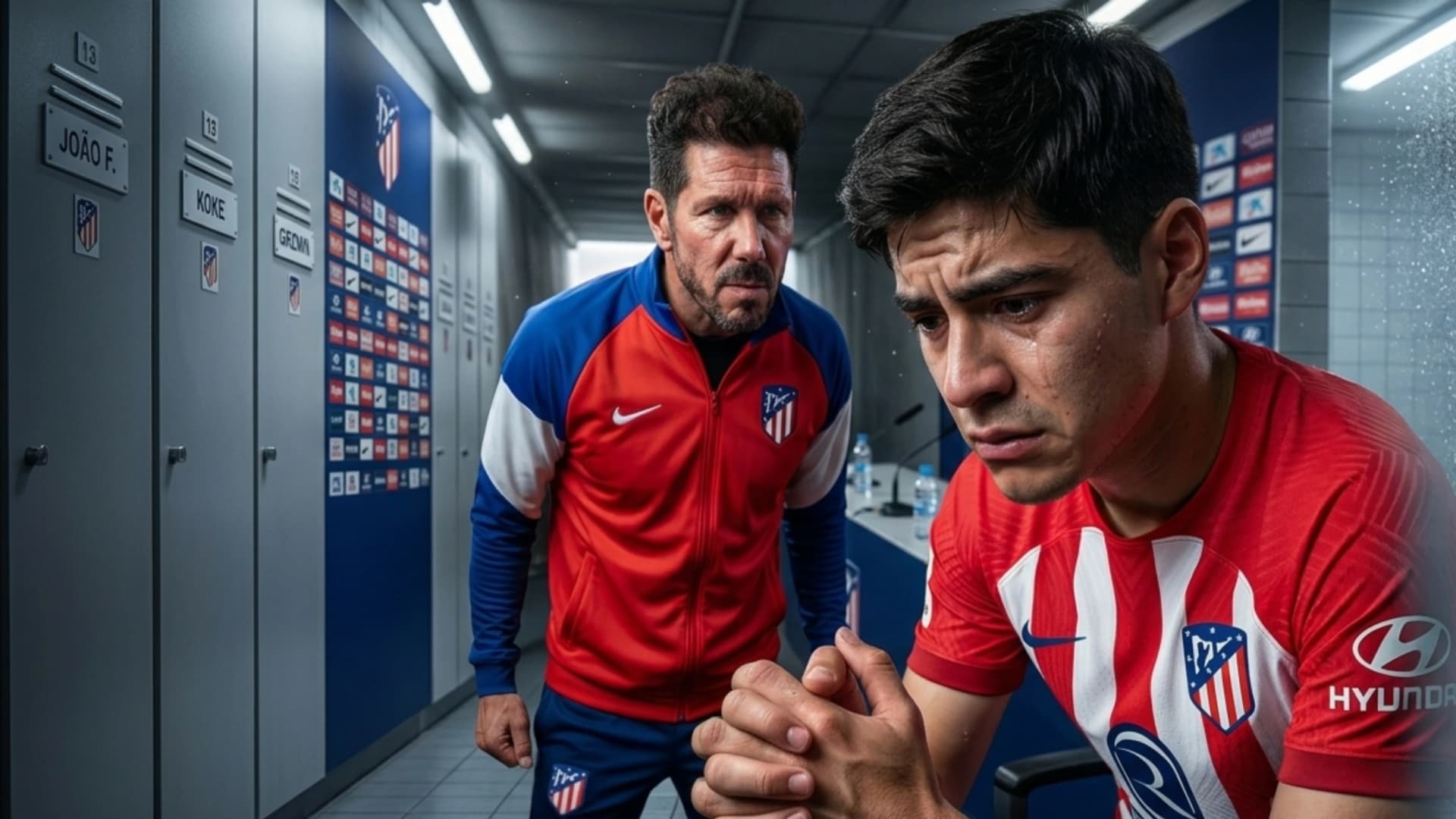 Ilustración digital de Obed Vargas junto a Diego Simeone