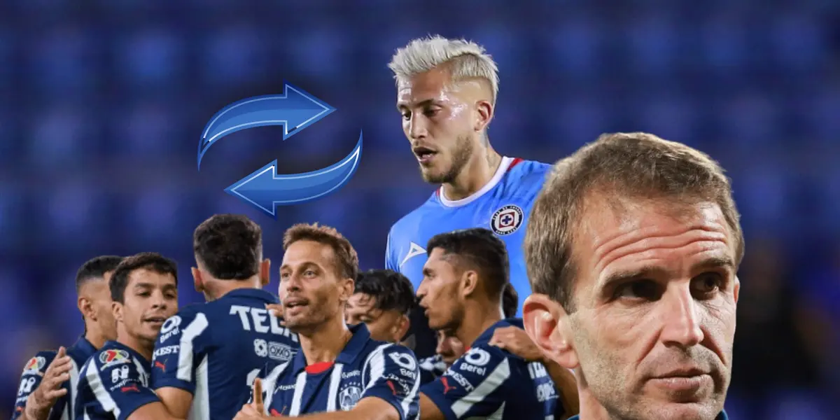 Iván Alonso, jugadores de Rayados y Gonzalo Piovi/Foto Lado.mx