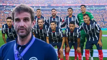 Iván Alonso junto a futbolistas de Rayados / FOTO BOLAVIP