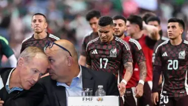 Ivar Sisniega y Juan Carlos Rodríguez junto a futbolistas del Tri / FOTO DESDE PUEBLA