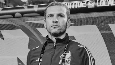 Jaime Lozano en banquillo de México. Foto: Azteca Deportes