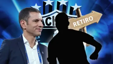 Jaime Lozano, hombre en forma de silueta y logo del Pachuca/Foto Expansión.