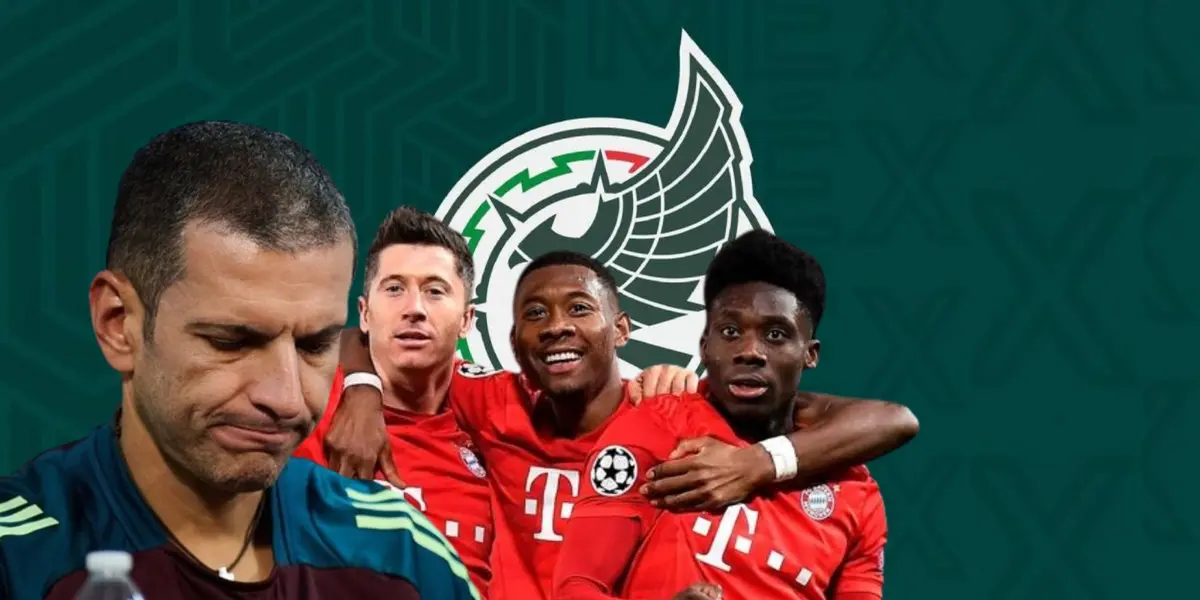 Jaime Lozano junto a jugadores del Bayern Múnich / FOTO MEXSPORT