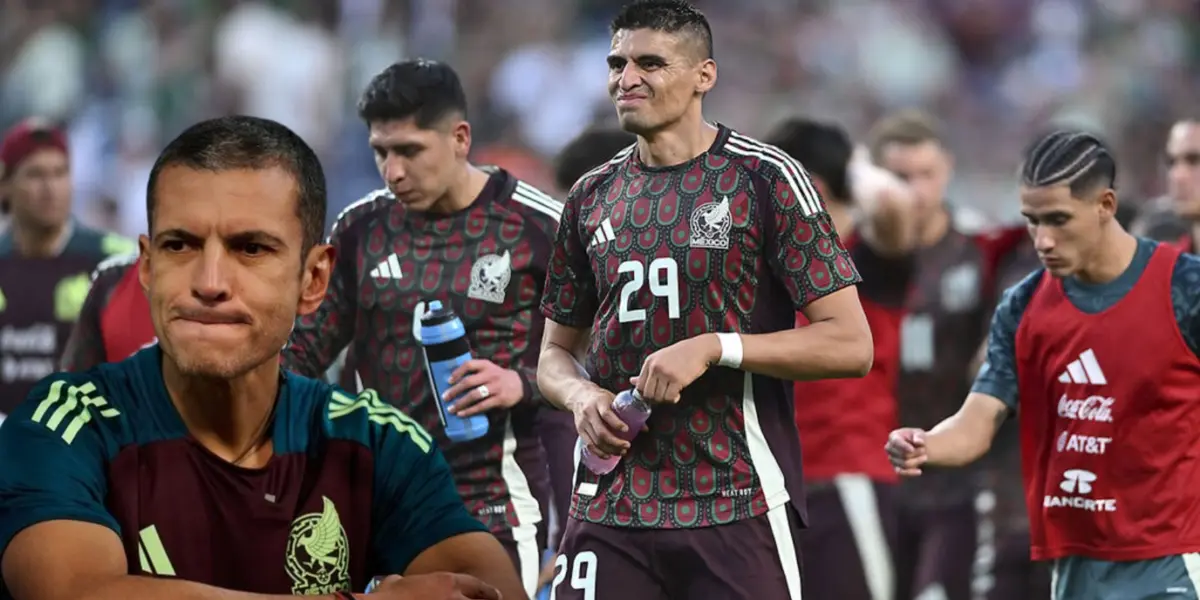 Jaime Lozano junto a jugadores del Tri / FOTO MEXSPORT