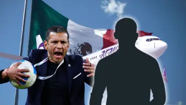 Jaime Lozano y silueta de jugador/ Foto Arecoa.