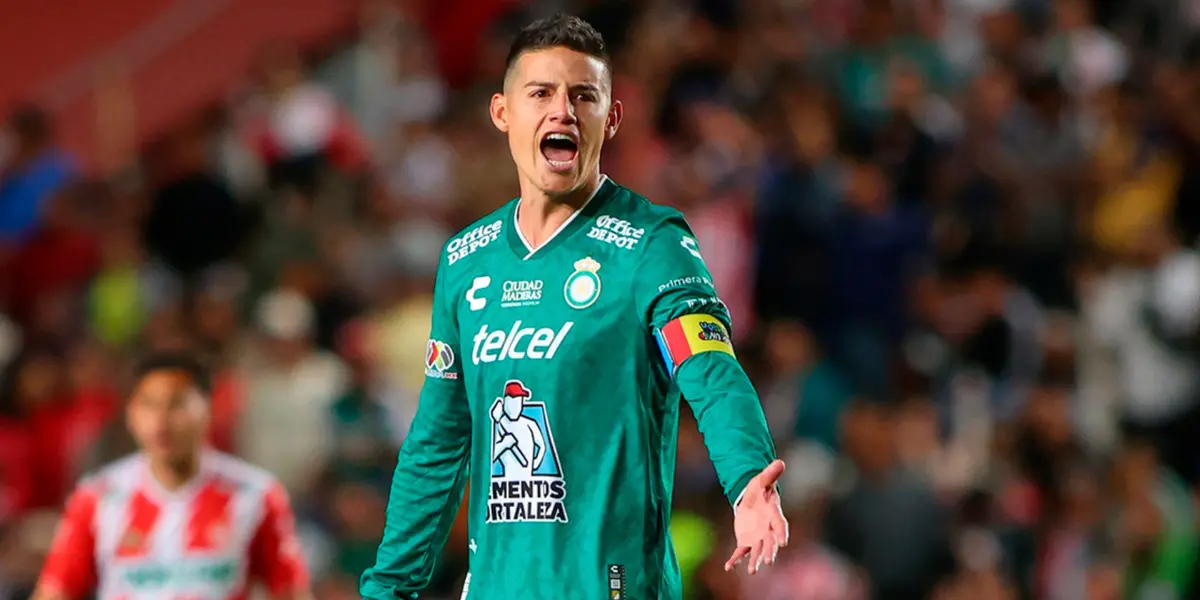 James en partido. Foto: Club León