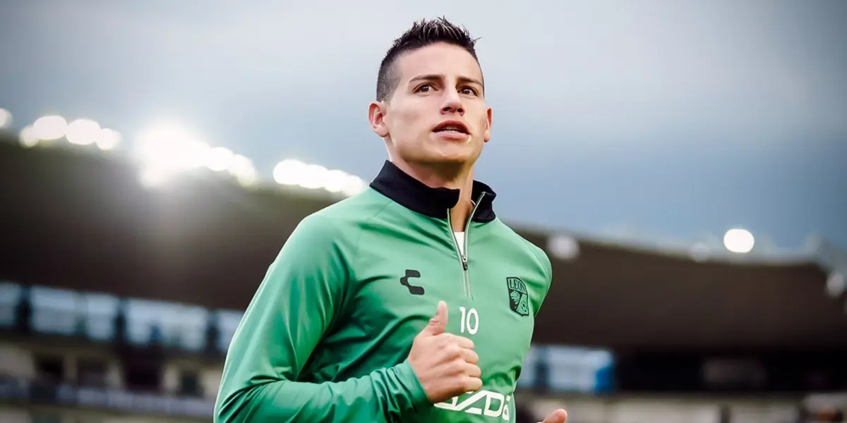 James en partido. Foto: Club León