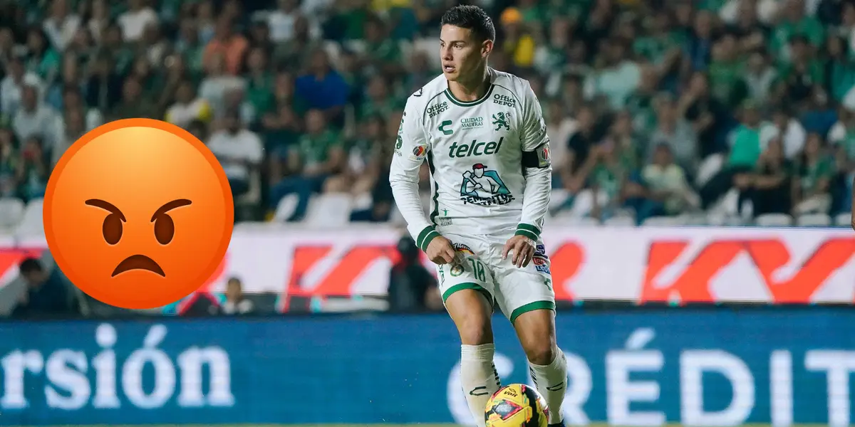 James Rodríguez no está feliz con el accionar de su equipo, pues ante el empate del Toluca, se molestó con Óscar Jiménez.