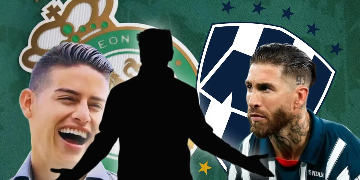 James Rodríguez, silueta de Eduardo Berizzo y Sergio Ramos/Foto Bolavip.