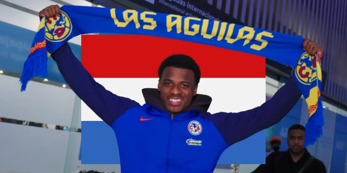 Javairo Dilrosun en su llegada a México con América. Foto: Club América