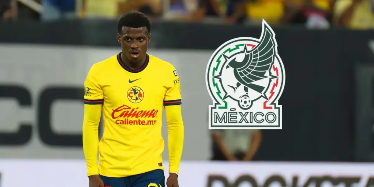 Javairo Dilrosun festejando y logo de Selección Mexicana/ Foto Diario AS.