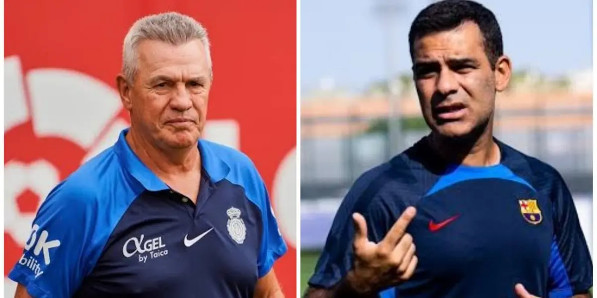 Javier Aguiire y a lado de él Rafa Márquez / Foto EFE