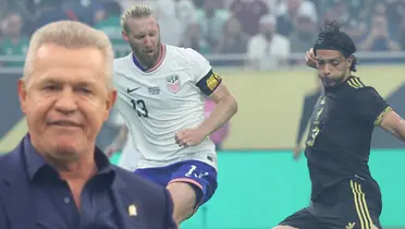 Javier Aguirre en el México vs Estados Unidos / FOTO X