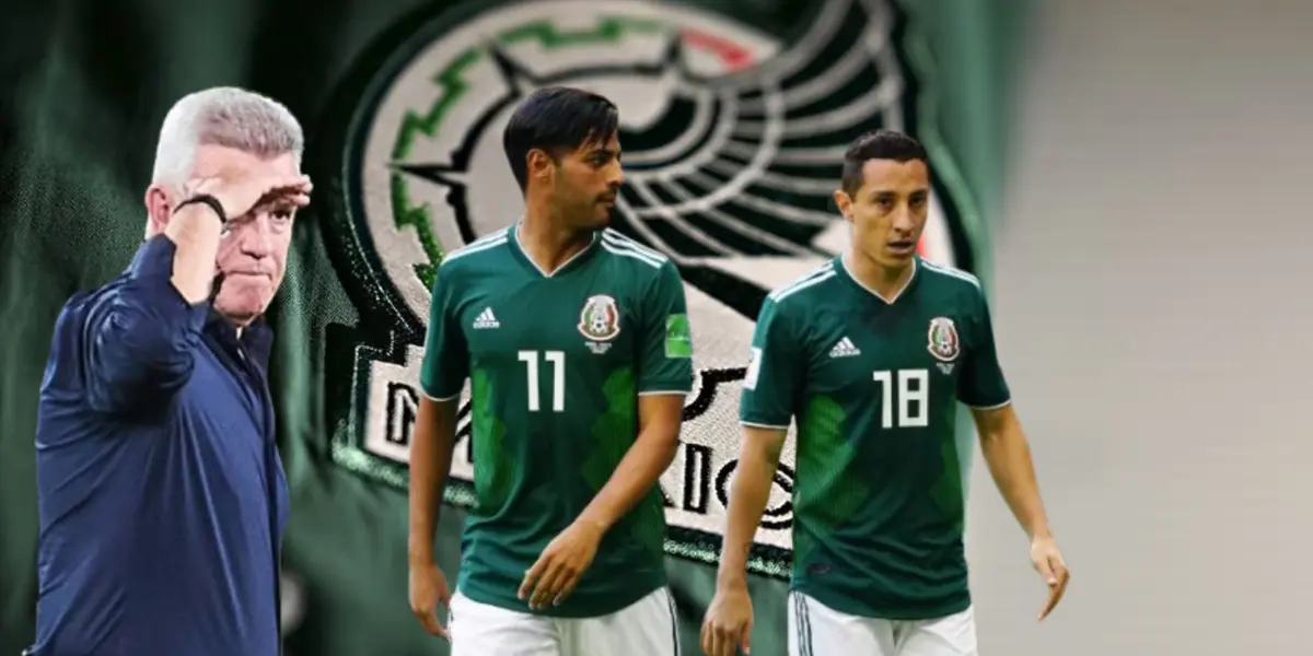 Javier Aguirre junto a Carlos Vela y Andrés Guardado / FOTO EL FINANCIERO