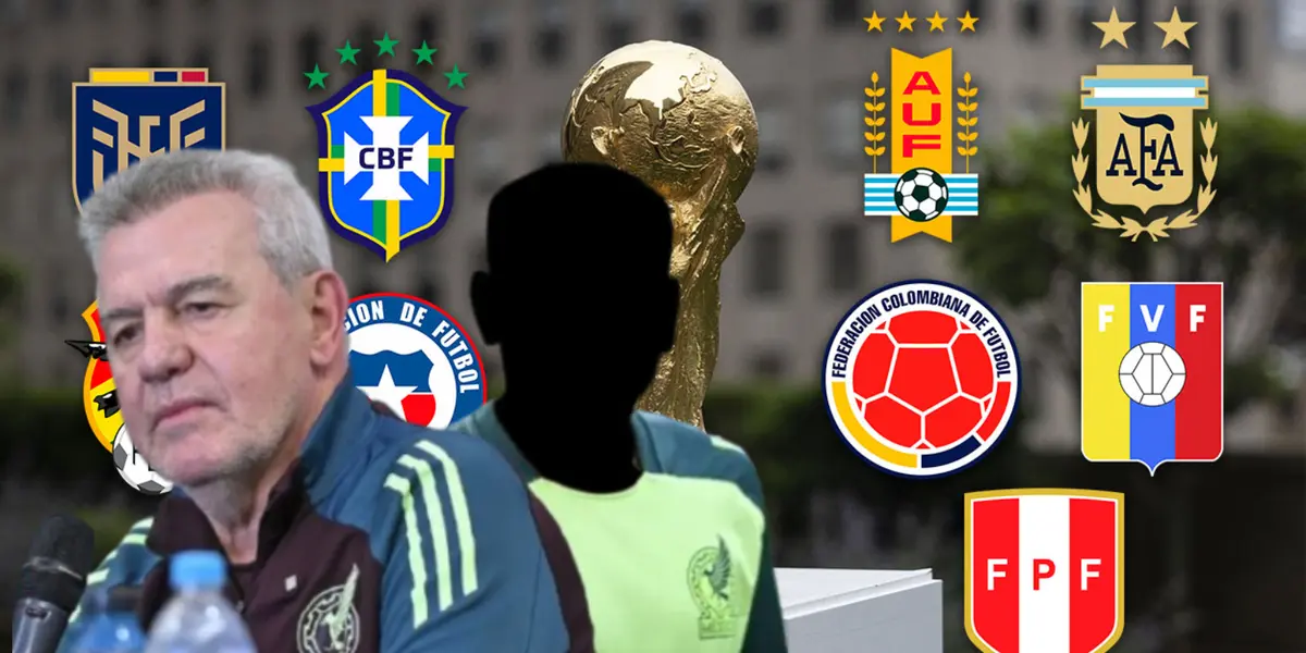 Javier Aguirre junto a futbolista incógnito del Tri / FOTO EL 10