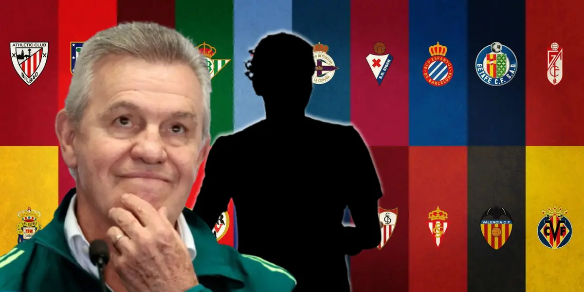 Javier Aguirre junto a futbolista incógnito / FOTO AS MÉXICO