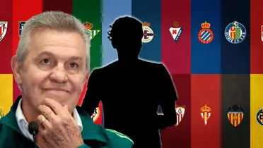 Javier Aguirre junto a futbolista incógnito / FOTO AS MÉXICO