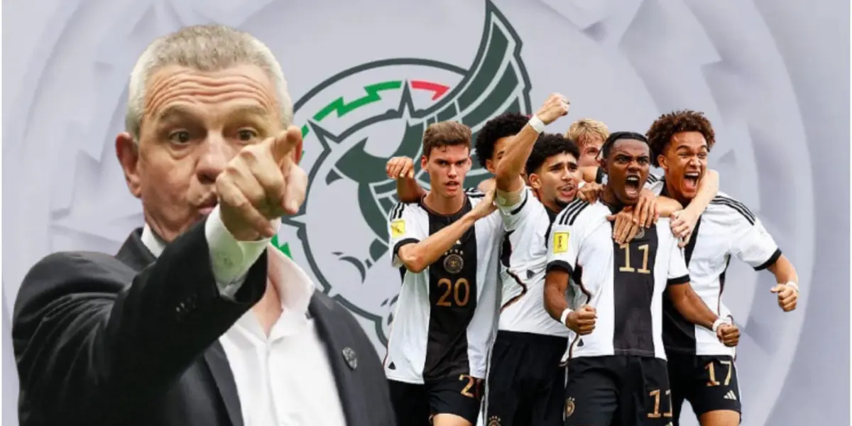 Javier Aguirre junto a futbolistas alemanes / FOTO MARCA