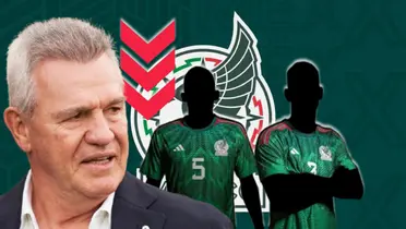 Javier Aguirre junto a futbolistas incógnitos del Tri