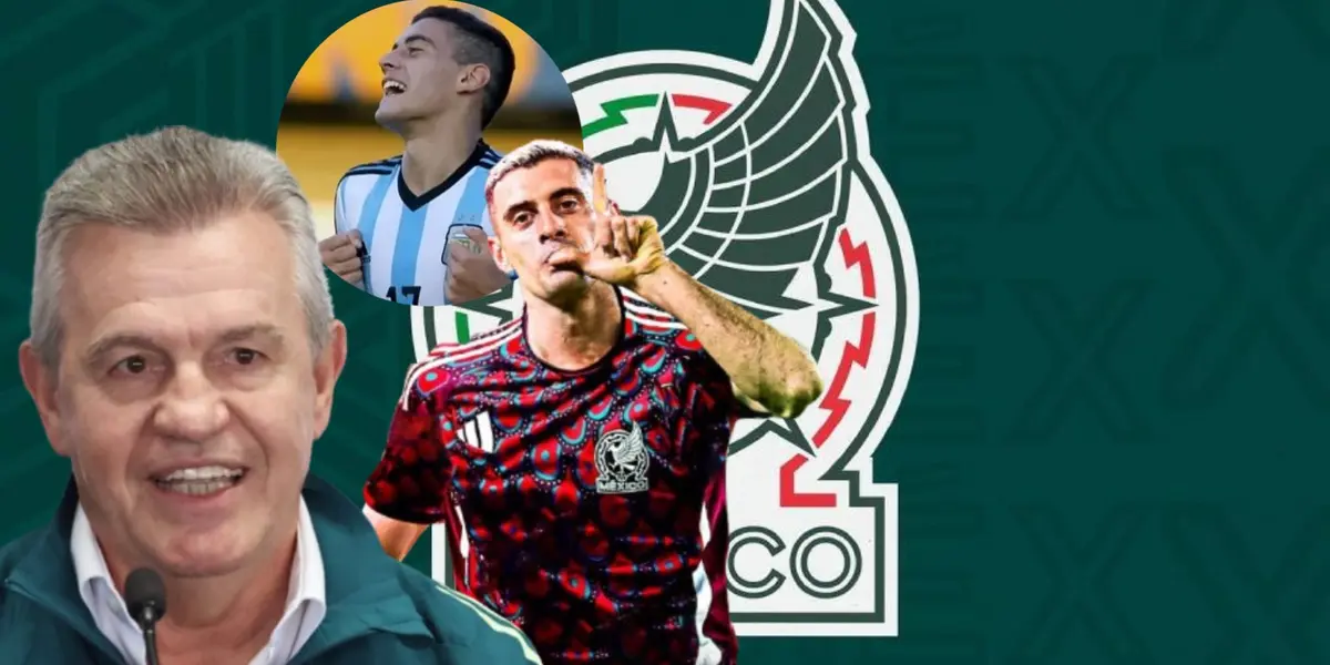 Javier Aguirre junto a Germán Berterame / FOTO CLARO SPORTS