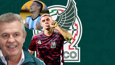 Javier Aguirre junto a Germán Berterame / FOTO CLARO SPORTS