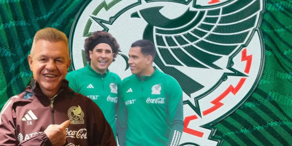 Javier Aguirre junto a Guillermo Ochoa y Luis Malagón / FOTO MEXSPORT
