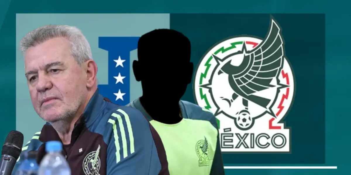 Javier Aguirre junto a jugador incógnito del Tri / FOTO EL 10