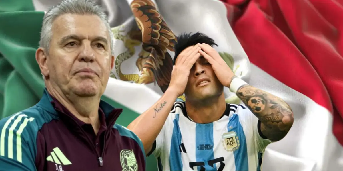 Javier Aguirre junto a Lautaro Martínez / FOTO DIARIO OLÉ