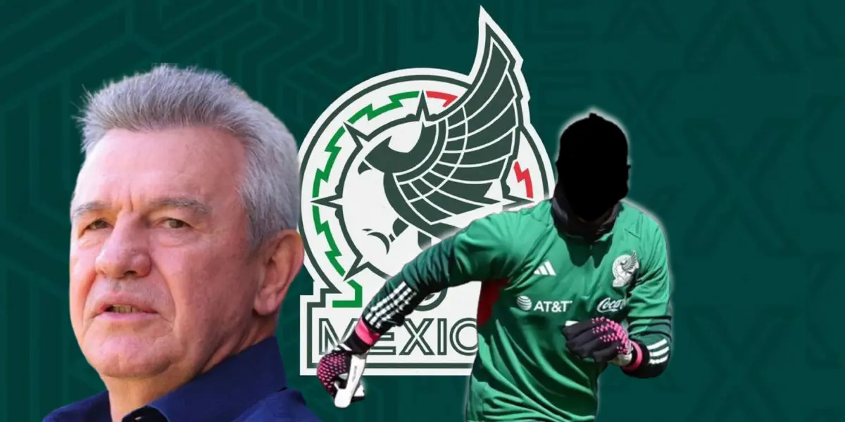 Javier Aguirre junto a portero incógnito del Tri / FOTO MARCA