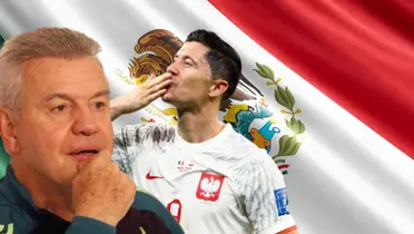 Javier Aguirre junto a Robert Lewandowski / FOTO CUARTOSCURO