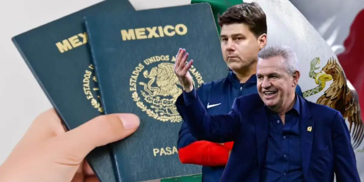 Javier Aguirre, Mauricio Pochettino e imagen de pasaporte/Foto Telemundo 33.